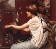 John William Godward The Muse Erato at Her Lyre France oil painting artist